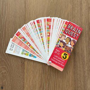 Brain Quest Grade 5 1500 Questions Answers 2012 Age 10-11 Book Red Trivia